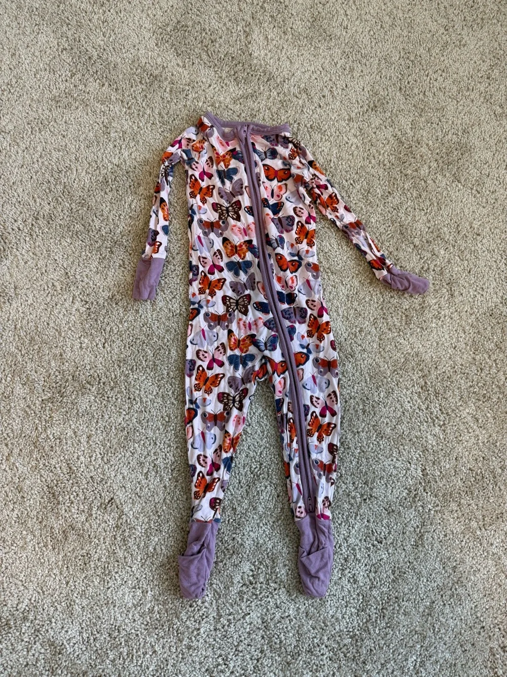 Little Sleepies butterfly kisses zippy pajamas